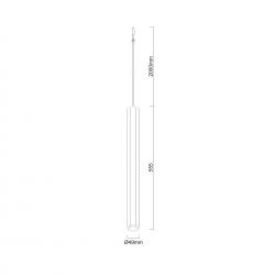 ATHENA * COLGANTE LED 10W 2700K Marrón oscuro cepillado