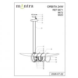 ORBITA * LÁMPARA LED - 2700K - Café Mocha