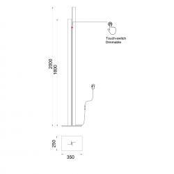 ***DES*** MANHATTAN* PIE DE SALON 200CM LATON VER. CCT -- 9203