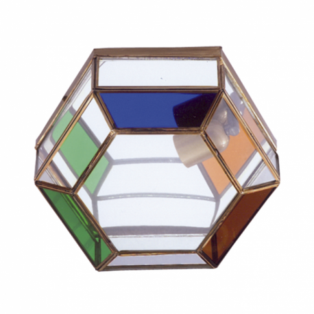 Plafon Granadino Colores 1xe27 27x27x11 Cm - Imagen 1