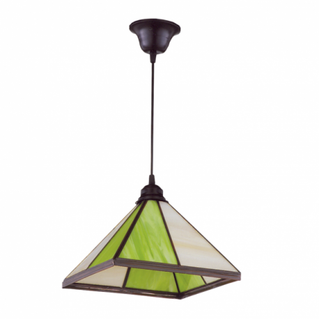 Colgante Farol Piramide Pistacho 1x27 Regx27 - Imagen 1