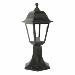 Sobremuro Exterior Albahaca 1xe27 Negro Ip44 Policarbonato 41,5x16,5d - Imagen 1