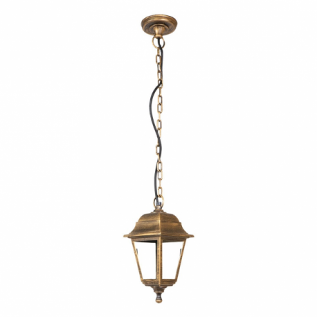 Colgante Exterior Albahaca 1xe27 Oro Viejo Ip44 Policarbonato Regx15x15 Cm - Imagen 1