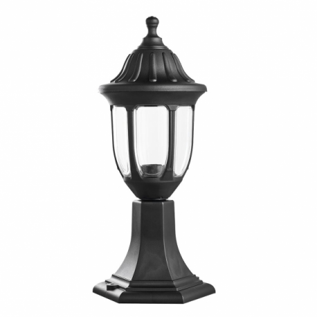 Sobremuro Exterior Angelica 1xe27 Negro Ip44 Policarbonato  42,7x16,6d - Imagen 1