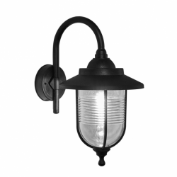 Aplique Exterior Canela 1xe27 Negro Ip44 Policarbonato 45,2x25,2x34,2 Cm - Imagen 1