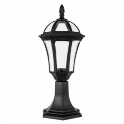 Sobremuro Exterior Comino 1xe27 Negro Ip44 Policarbonato 47,6x17,6x17,6 Cm - Imagen 1
