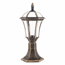 Sobremuro Exterior Comino 1xe27 Oro Viejo Ip44 Policarbonato 47,6x17,6x17,6 Cm - Imagen 1