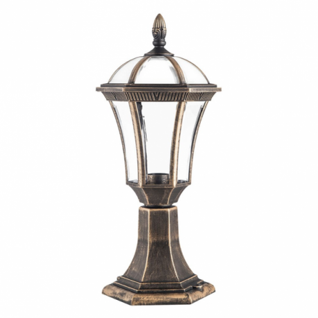 Sobremuro Exterior Comino 1xe27 Oro Viejo Ip44 Policarbonato 47,6x17,6x17,6 Cm - Imagen 1
