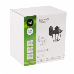 Aplique Exterior Maca 1xe27 Negro Ip44 Policarbonato 24,5x17x22,3 Cm - Imagen 2