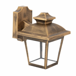 Aplique Exterior Maca 1xe27 Oro Viejo Ip44 Policarbonato 24,5x17x22,3 Cm - Imagen 1