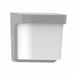 Aplique Exterior Agar 1xe27 Gris Ip65 Policarbonato  17x17x14 Cm - Imagen 1