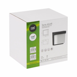 Aplique Exterior Agar 1xe27 Gris Ip65 Policarbonato  17x17x14 Cm - Imagen 2