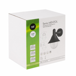 Aplique Exterior Mentol 1xe27 Gris Ip44 Policarbonato   25x18,1x23,2 Cm - Imagen 2