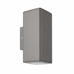 Aplique Exterior Yopol 2xgu10 Gris  Policarbonato  18,6x7,6x9,9 Cm  Ip54 - Imagen 1