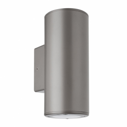 Aplique Exterior Yopol 2xgu10 Gris Cilindro Policarbonato  18,6x7,6x9,9 Cm  Ip54 - Imagen 1