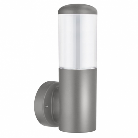 Aplique Exterior Azafran 1xe27 Gris Policarbonato  19,6x9,1x13,4 Cm  Ip44 - Imagen 1