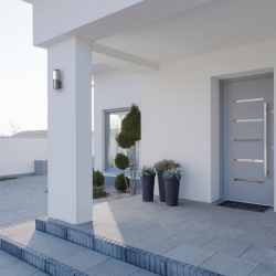 Aplique Exterior Azafran 1xe27 Gris Policarbonato  19,6x9,1x13,4 Cm  Ip44 - Imagen 3