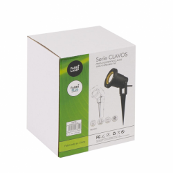 Pincho Exterior Clavos 1xegu10 Negro Policarbonato Ip65  16,2x9,8d - Imagen 2