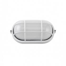 Aplique Ext. Oval Aluminio Apus Peq. 1xe27 Blanco 9x21x10,5 Cm Ip44 - Imagen 1