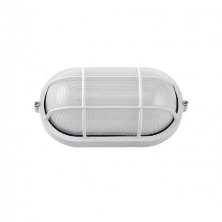 Aplique Ext. Oval Aluminio Apus Peq. 1xe27 Blanco 9x21x10,5 Cm Ip44 - Imagen 1