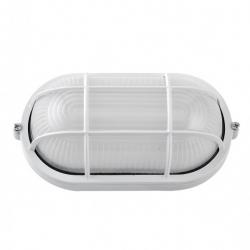 Aplique Ext.oval Aluminio Apus Grande 1xe27 Blanco 11,5x27,5x15,5 Cm  Ip44 - Imagen 1