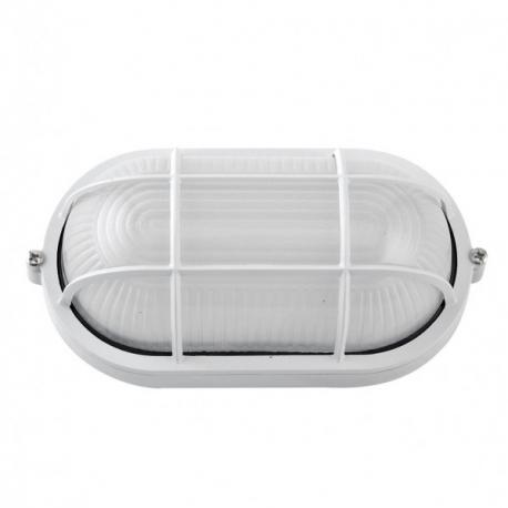 Aplique Ext.oval Aluminio Apus Grande 1xe27 Blanco 11,5x27,5x15,5 Cm  Ip44 - Imagen 1