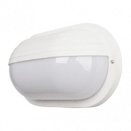 Aplique Ext.oval Canopus Grande1xe27 Policar.blanco  10x26x15 Cm Ip44 - Imagen 1