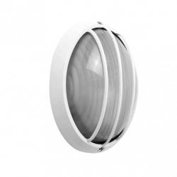 Aplique Ext.oval Aluminio Aquila Peq.1xe27 Blanco  10,5x22x14 Cm Ip44 - Imagen 1