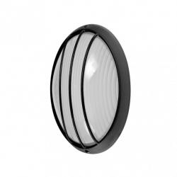 Aplique Ext.oval Aluminio Aquila Peq.1xe27 Negro  10,5x22x14 Cm Ip44 - Imagen 1