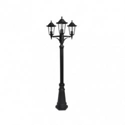 Farola Exterior Aluminio Auriga 3xe27 Negro Ip44 220x62x62 Cm  Regulable En Altura - Imagen 2