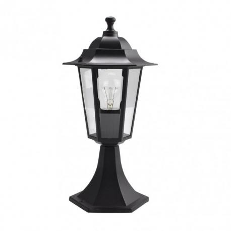 Sobremuro Exterior Aluminio Auriga 1xe27 Negro 38x19x19 Cm  Ip44 - Imagen 1