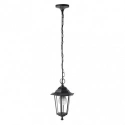 Colgante Exterior Aluminio Auriga 1xe27 Negro Regx17x17 Cm  Ip44 - Imagen 1
