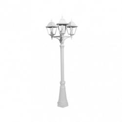 Farola Exterior Aluminio Spica 3xe27 Blanco Ip44 220x62x62 Cm  Regulable En Altura - Imagen 2