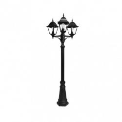 Farola Exterior Aluminio Spica 3xe27 Negro Ip44 220x62x62 Cm  Regulable En Altura - Imagen 2