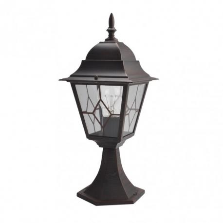 Sobremuro Exterior Aluminio Bootes 1xe27 Marron  44x18,5x18,5 Cm  Ip44 - Imagen 1