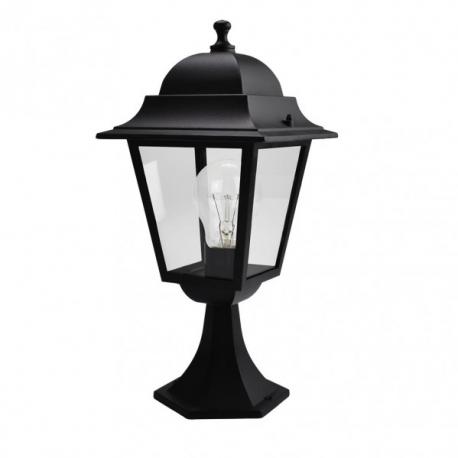 Sobremuro Exterior Aluminio Spica 1xe27 Negro Ip44  46x21,5x21,5 Cm - Imagen 1