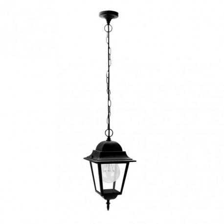 Colgante Exterior Aluminio Spica 1xe27 Negro Ip44  Regx21,5x21,5 Cm - Imagen 1