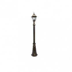 Farola Exterior Aluminio Bootes 1xe27 Neg/oro Ip44  220x18x18 Cm - Imagen 2