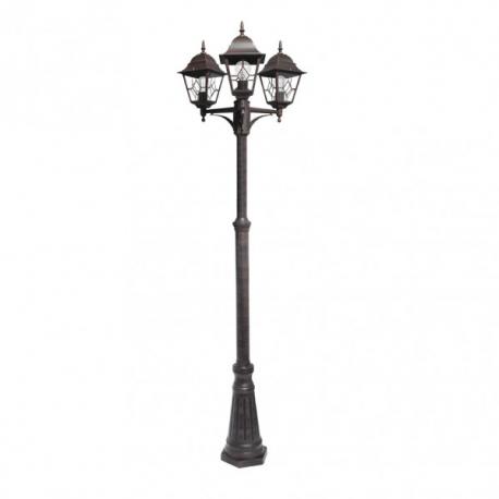 Farola Exterior Aluminio Bootes 3xe27 Marron Ip44 228x62x62 Cm - Imagen 1