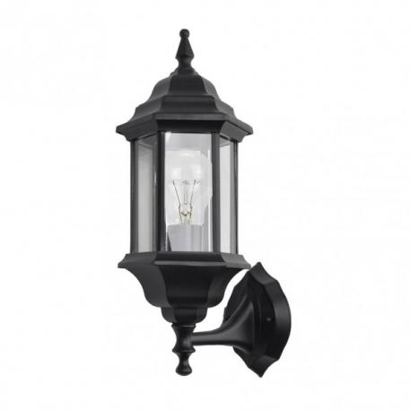 Aplique Ext.aluminio Pollux Peq.1xe27 Negro Ip44 42x16x20 Cm - Imagen 1