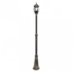 Farola Exterior Aluminio Caelum 1xe27 Neg/oro Ip44  228x18x18 Cm - Imagen 1