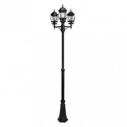 Farola Exterior Aluminio Caelum 3xe27 Negro Ip45 228x55x55 Cm - Imagen 1
