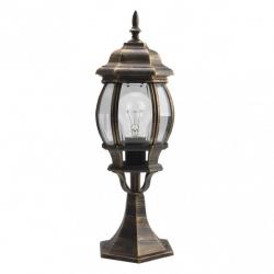 Sobremuro Exterior Aluminio Caelum 1xe27 Neg/oro  49x16x16 Cm  Ip44 - Imagen 1