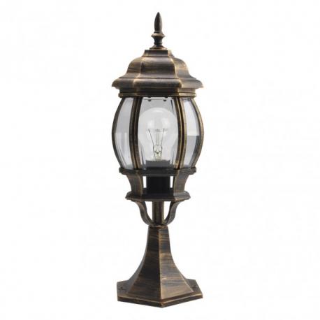 Sobremuro Exterior Aluminio Caelum 1xe27 Neg/oro  49x16x16 Cm  Ip44 - Imagen 1