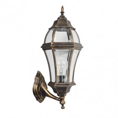 Aplique Exterior Aluminio Becrux 1xe27 Neg/oro  Ip44 59,5x25x26 Cm - Imagen 1