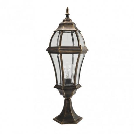 Sobremuro Exterior Aluminio Becrux 1xe27 Neg/oro   64,5x21x21 Cm  Ip44 - Imagen 1