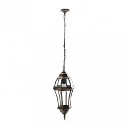 Colgante Exterior Aluminio Becrux 1xe27 Neg/oro  Regx24x24 Cm  Ip44 - Imagen 1