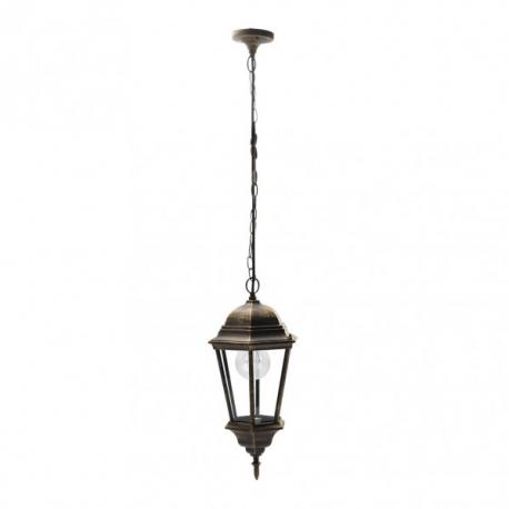 Colgante Ext.aluminio Regulus 1xe27 Neg/oro Ip44  Regx23x23 Cm - Imagen 1