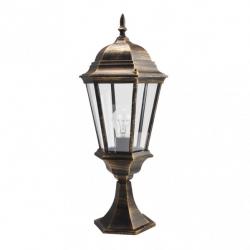 Sobremuro Exterior Aluminio Regulus 1xe27 Neg/oro  56x23x23 Cm  Ip44 - Imagen 1