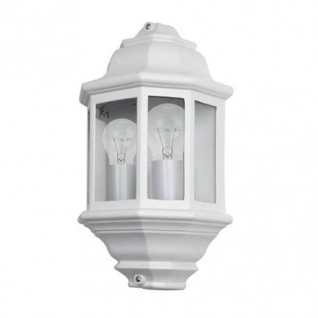 Aplique Exterior Aluminio Shaula 2xe27 Blanco Ip44 38,5x22x12,5 Cm - Imagen 1